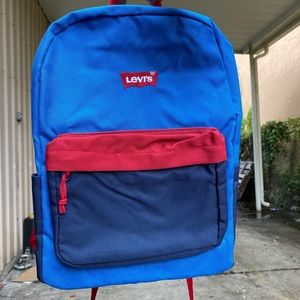 LEVI'S BLUE AND RED BACKPACK BOOKBAG NWT